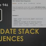 Validate Stack Sequences LeetCode 946