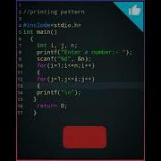 72 Pattern Printing Program C Language Tutorial Shorts Coding