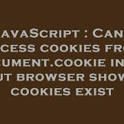 JavaScript Can T Access Cookies From Document Cookie In JS But Browser Shows Cookies Exist