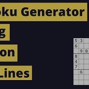 Sudoku Generator Using Python 4 Lines Of Code Dokusan