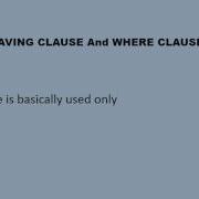 HAVING CLAUSE WHERE CLAUSE 07 Sql Server Interview Questions