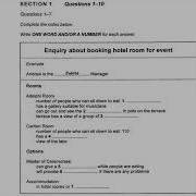 Enquiry About Booking Hotel Room For Event IELTS Listening Module