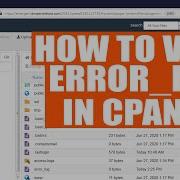 LIVE How To Find Error Log Of My PHP Files In CPanel