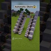 Easy Automatic Stairs In Minecraft Minecraft Shorts Buildhacks Redstone