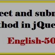 Select And Submit Method In JQuery English 50 Vlr Training