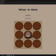 Whac A Mole Game Using HTML CSS And JavaScript With Source Code