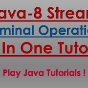 Java 8 Terminal Operations Of Stream API Terminal Operations Java 8 Tutorial Stream API