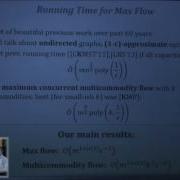 An Almost Linear Time Algorithm For Approximate Max Flow In Undirected Graphs Jonathan Kelner