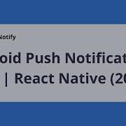 Android Push Notifications Expo React Native