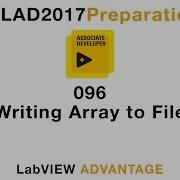 LabVIEW CLAD 096 Writing Array To File