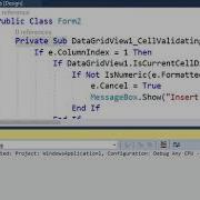 VB Net How To Make A Specific Column Only Accept Numeric Value In Datagridview