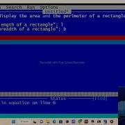 Qbasic Program To Display The Area And Perimeter Of A Rectangle