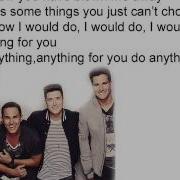 Big Time Rush Anything Lyrics