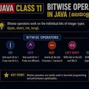 JAVA CLASS 11 BITWISE OPERATORS IN Java AND OR XOR NOT LEFT SHIFT AND RIGHT SHIFT