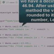 JAVASCRIPT Tutoriral Javascript Math Ceil Method