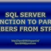 SQL Server Function To Parse Numbers From String