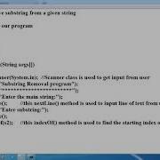 Java Program Removing A Substring From A Given String