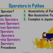 GE3151 Operators In Python Operator Precedence Associativity Operatorsinpython Ge3151