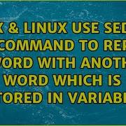 Use Sed Or Awk Command To Replace A Word With Another Word Which Is Stored In Variable