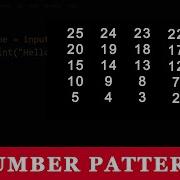 Python Program To Print Number Pattern In Square Shape 06