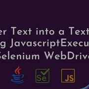 Enter Text Into A Textbox Using JavascriptExecutor In Selenium WebDriver