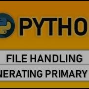 Program For Generating Primary Key For File Handling In Python