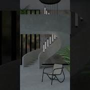 Interior Design In Blender Modern Spiral Stairs And Chandelier