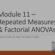 Module 11 Main Effects Interactions