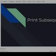 Print All Subsequence Using Recursion