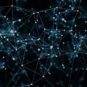 Abstract Blue Plexus Sky Background Stock Motion Graphics