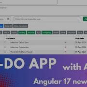 Приложение Todo в Angular 17 Приложение со списком задач в Angular с API Проекты Angular 17