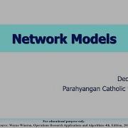 Network Models Shortest Path