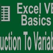 Excel VBA Programming Basics Tutorial 4 Introduction To Variables