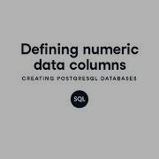 Defining Numeric Data Columns PostgreSQL