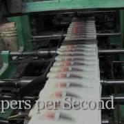Newspaper Printing Press At Work