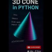 Create 3D Cone In Python NumPy Matplotlib Tutorial Coding Python