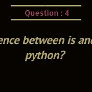 The Difference Between Is And Double Equal Operator In Python
