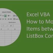 Excel VBA How To Move Items Between ListBox Controls