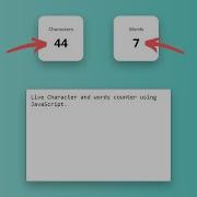Live Characters And Words Counter Using JavaScript HTML CSS JS Project Tutorial