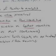 Points To Analyses Overview