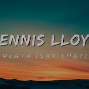 Dennis Lloyd Playa Say That 4k Lyrics