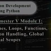 Application Development Using Python VTU 5th SEM Module 1 18CS55