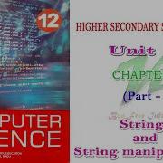 Chapter 8 Part 2 Strings And String Manipulations Tamilnadu Board 12th Computer Science
