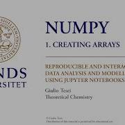 NUMPY 1 Creating Arrays