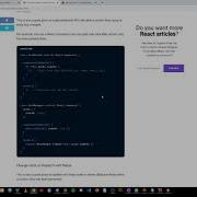 A ComponentDidUpdate Example