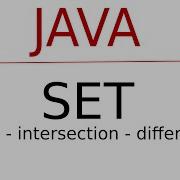 Java Set Union Intersection Difference