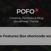 POFO WordPress Theme How Features Box Shortcode Work