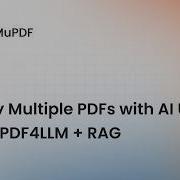 Запрос к нескольким PDF файлам с помощью ИИ используя PyMuPDF4LLM RAG