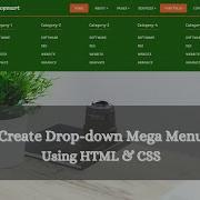 How To Create Mega Menu Using HTML CSS Dropdown Mega Menu Design With CSS HTML