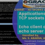 GRACE COE CSE CS8581 Лаборатория сетей Ex3a Приложение с использованием TCP сокетов Клиент ECHO